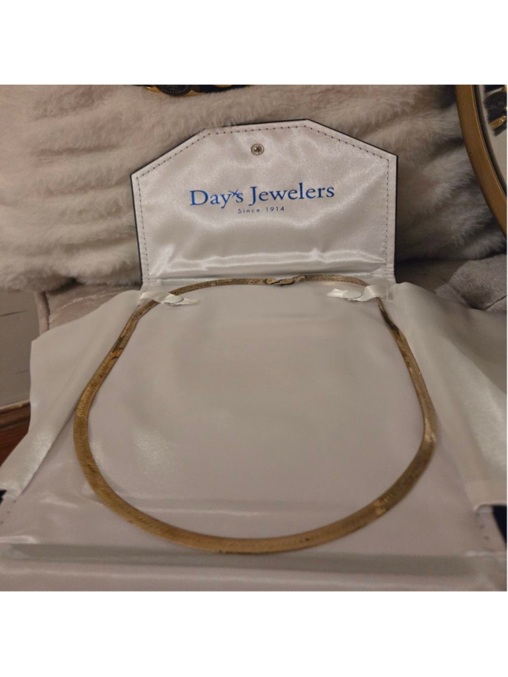 Women's Gold & Silver Herringbone Necklace One Size - Picture 7 of 8